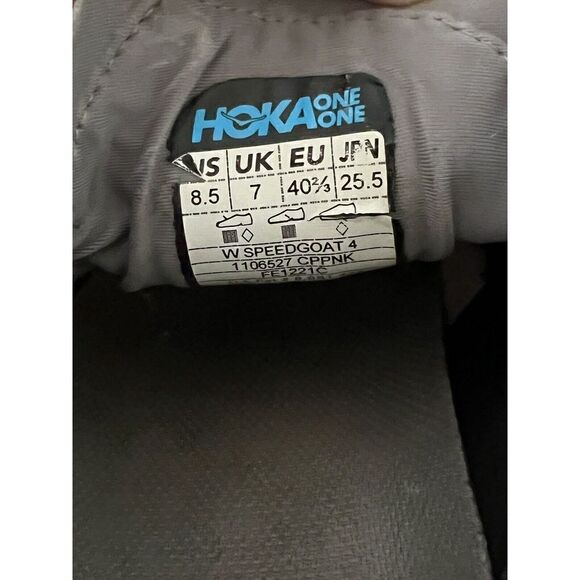 HOKA Women's Speedgoat 4 Trail Shoes, Castlerock/Paradise Pink, 8.5 US - Picture 9 of 9